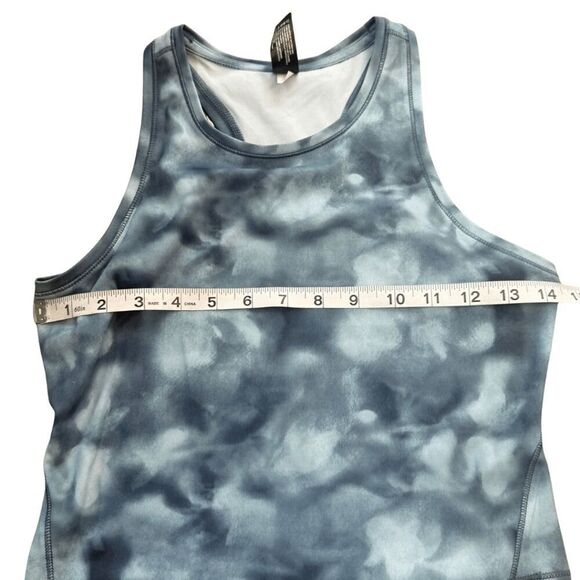 Yogalicious Women's Airlux Watercolor Cropped Muscle Tank Top Aqua Size XS - Picture 6 of 8